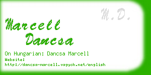 marcell dancsa business card